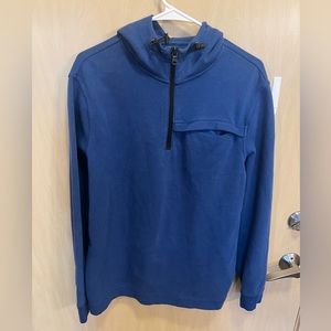 Blue Moisture Wicking Quarter Zip Sweatshirt